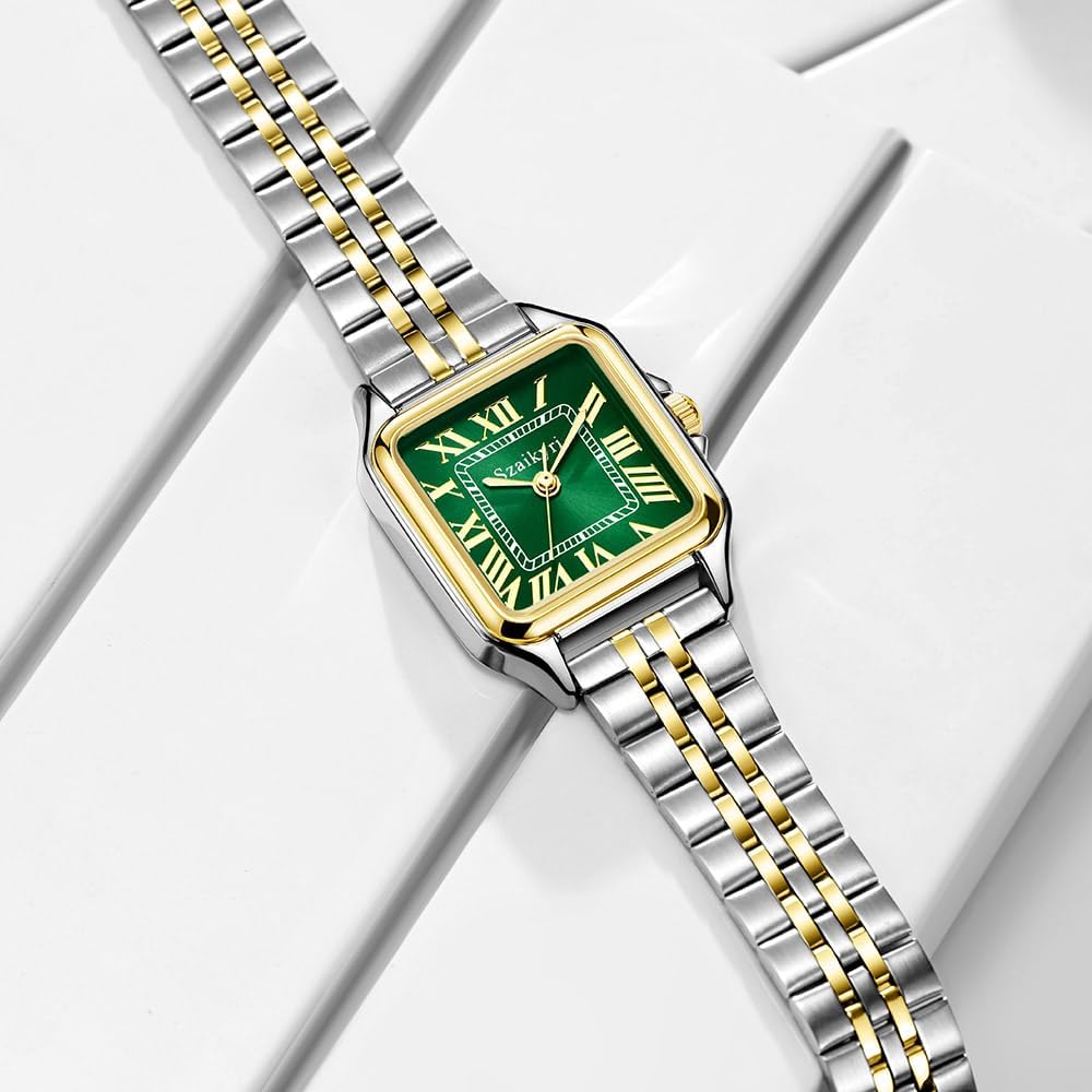 Thumbnail 2 de Szaikyri Quadrato Classico Orologio da Donna con Numeri Romani e Cinturino Intercambiabile