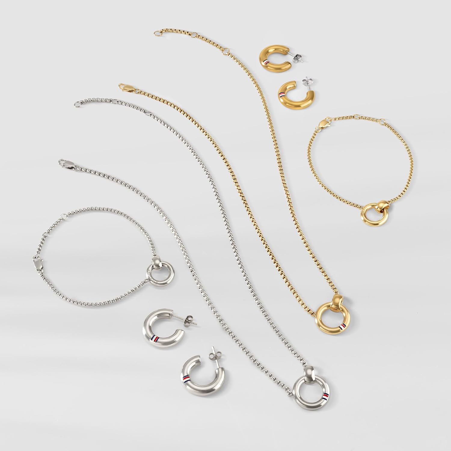 Thumbnail 4 de Tommy Hilfiger Jewelry collana a catena da donna in acciaio inossidabile con charm rotondo