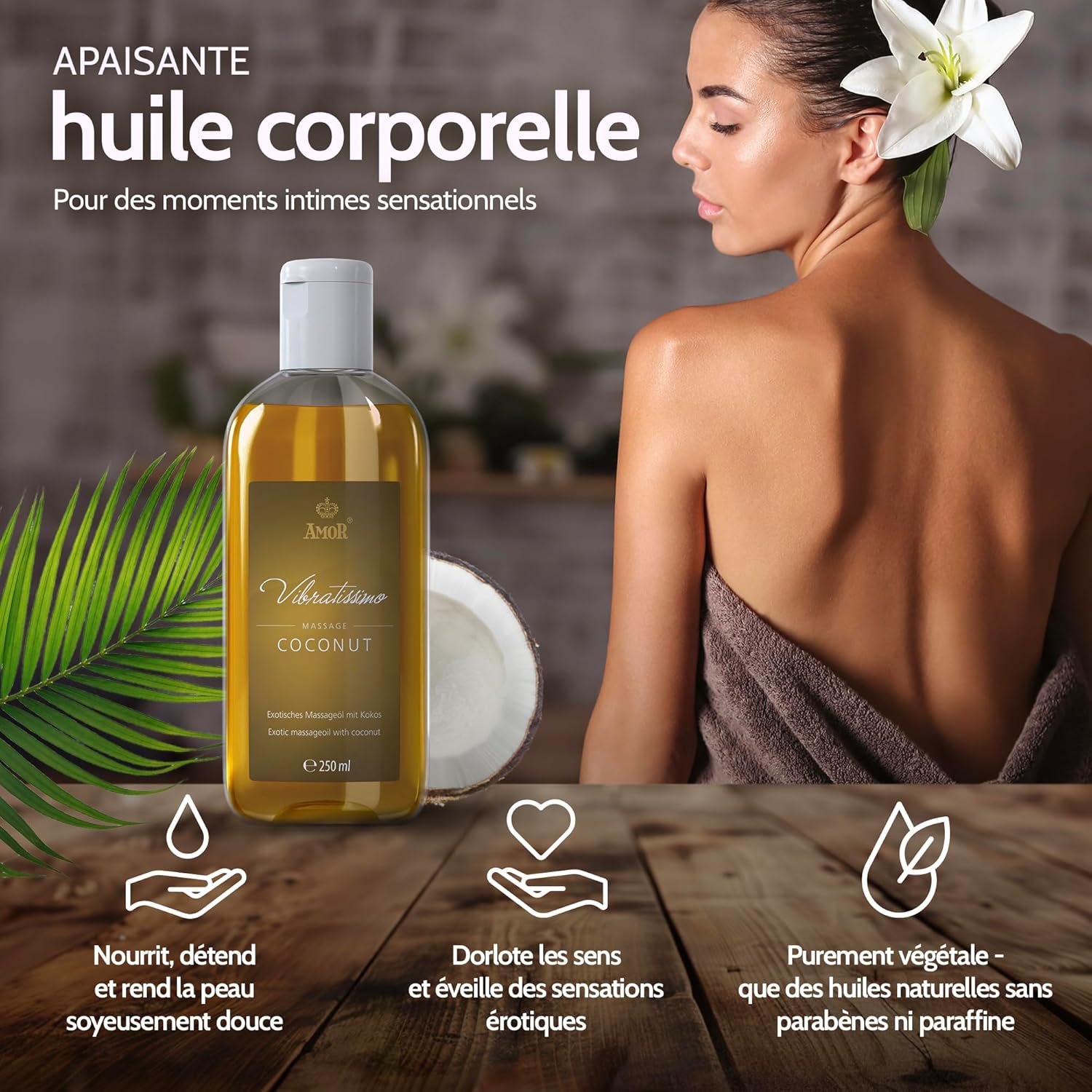 Thumbnail 2 de Vibratissimo Coconut huile de massage 250 ml