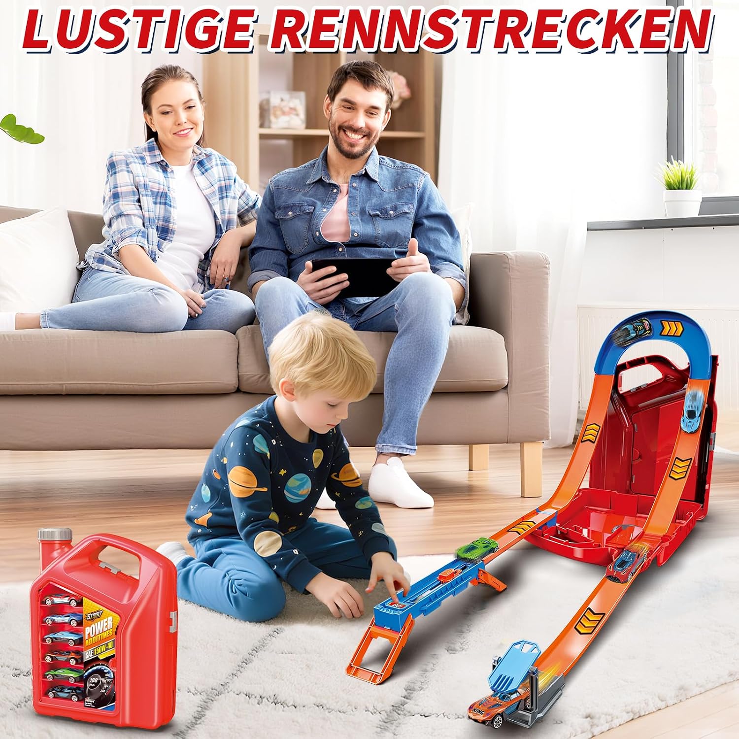 Thumbnail 6 de Charmofun Autorennbahn Kinder Rennbahn mit Looping