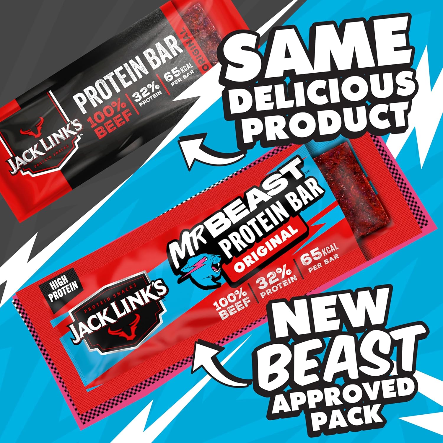 Detalle 2 de Jack Link's Protein Bar 22,5 g barres protéinées 🥩