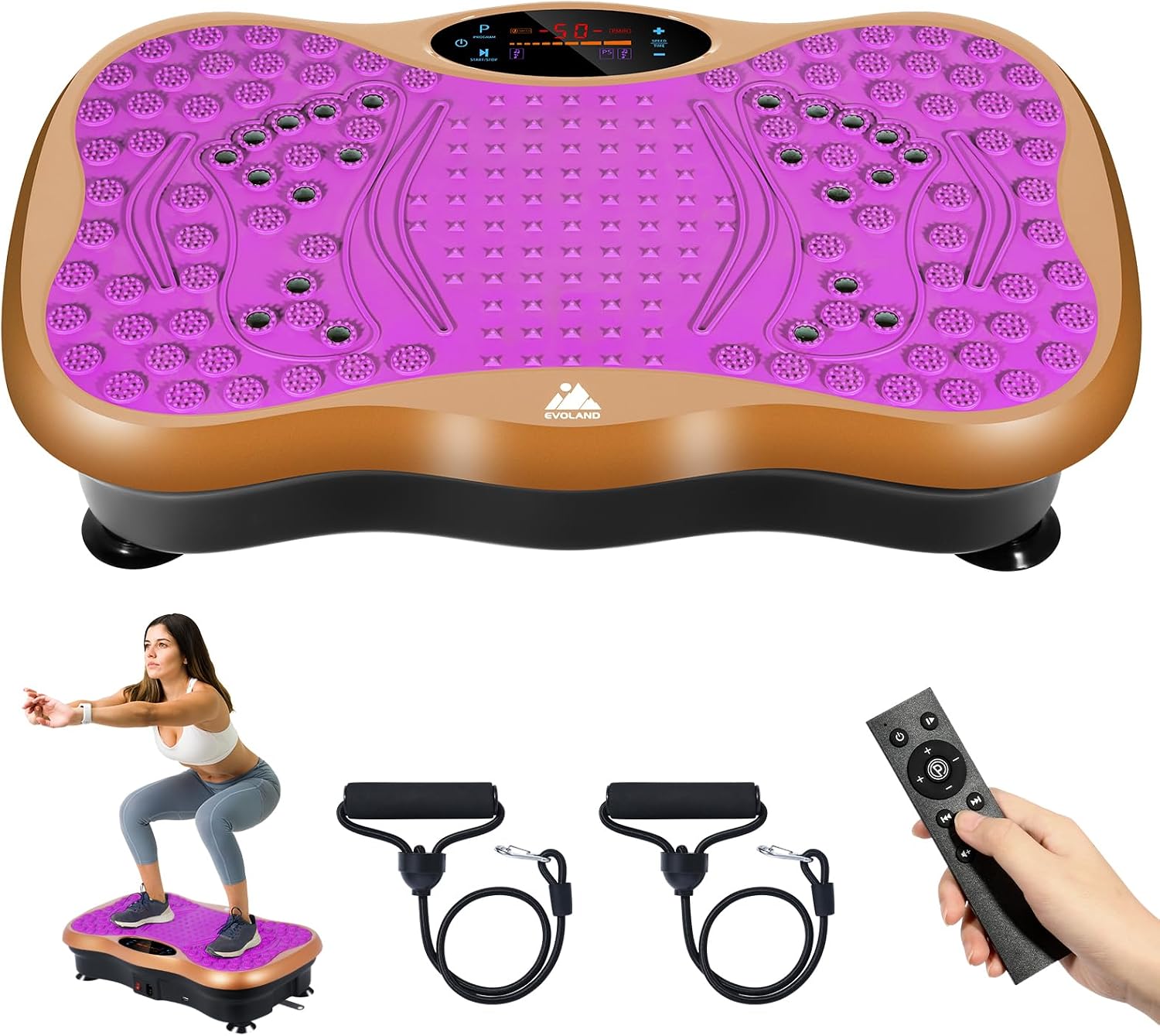 Detalle de EVOLAND Vibration Plate Exercise Machine 99-speed