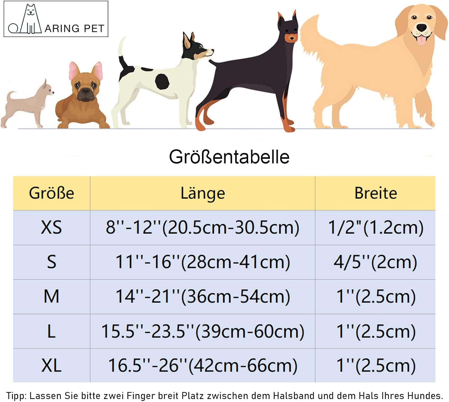Detalle 2 de ARING PET Flamingo Hundehalsband – Baumwollhalsband mit Schnellverschluss, Größe S