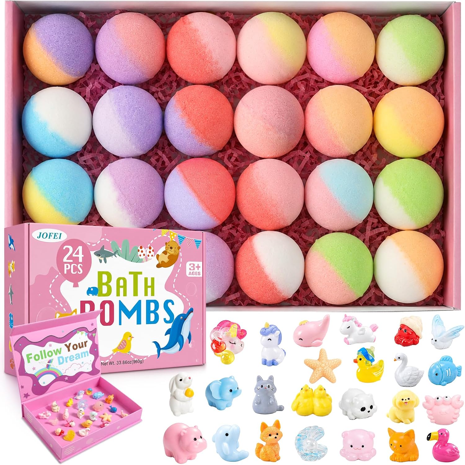 Thumbnail 6 de Bath Bombs for Kids with Surprise Inside – 24 Pack Gift Set (Toys Inside)