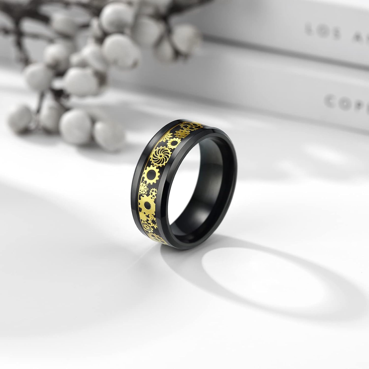 Thumbnail 2 de PROSTEEL Bague Homme 8mm Fibre de Carbone