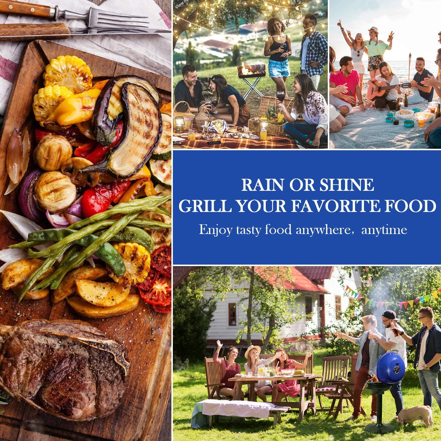 Thumbnail 5 de Techwood Indoor/Outdoor Electric BBQ Grill (1600W) with Adjustable Heat & Removable Stand