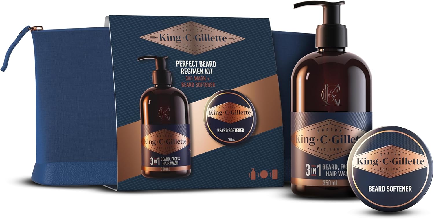 Thumbnail 6 de King C. Gillette Kit Rituale Barba Perfetta: detergente 3in1, balsamo, olio da barba e idratante
