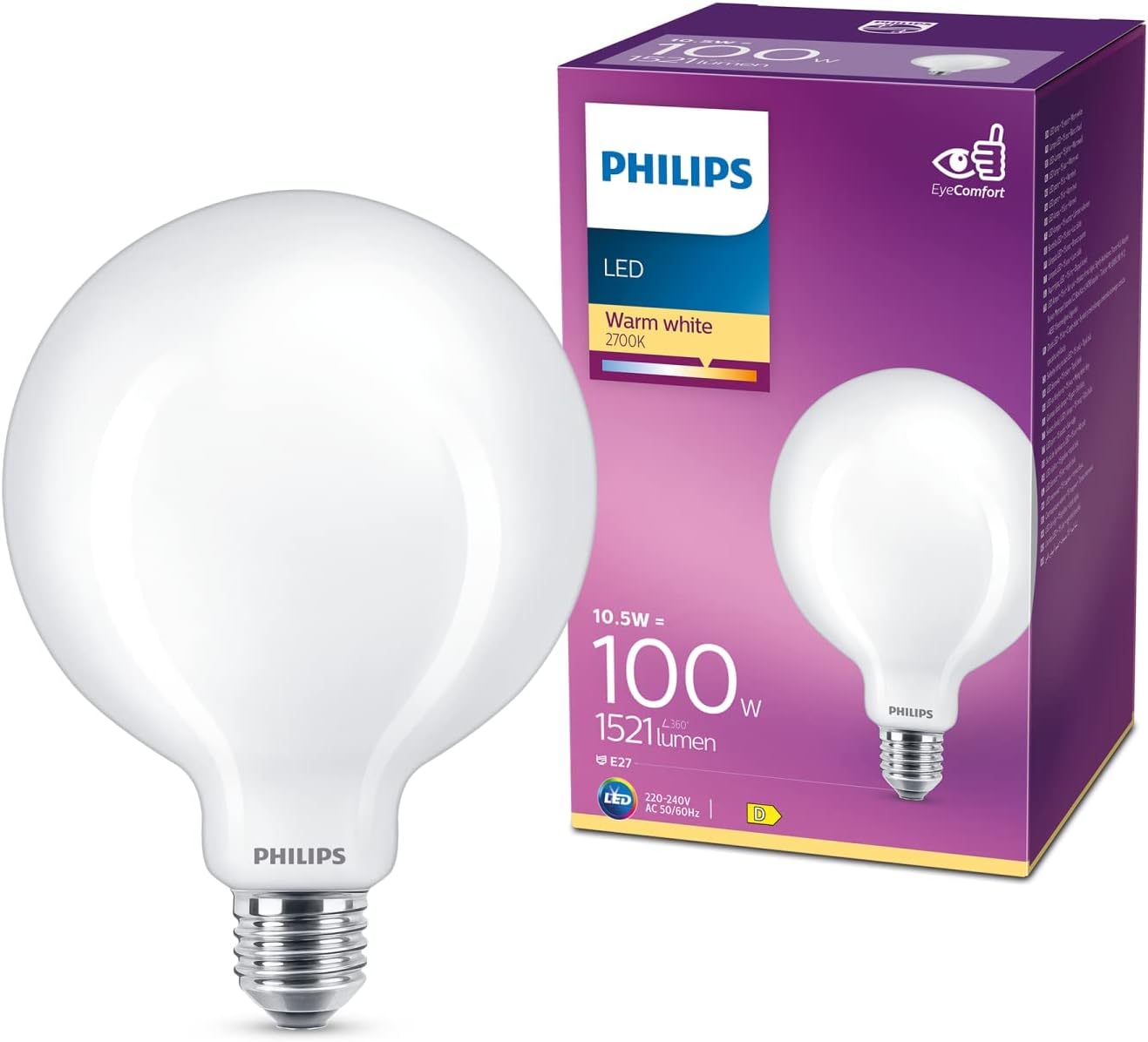 Thumbnail 6 de Philips LED Lampadina Globo 100W E27 – Luce Bianca Fredda, Non Dimmerabile