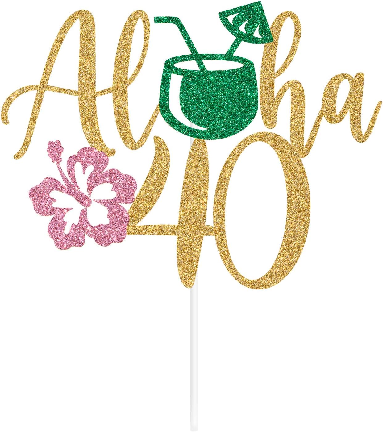 Thumbnail 6 de Aloha 40th Birthday Cake Topper