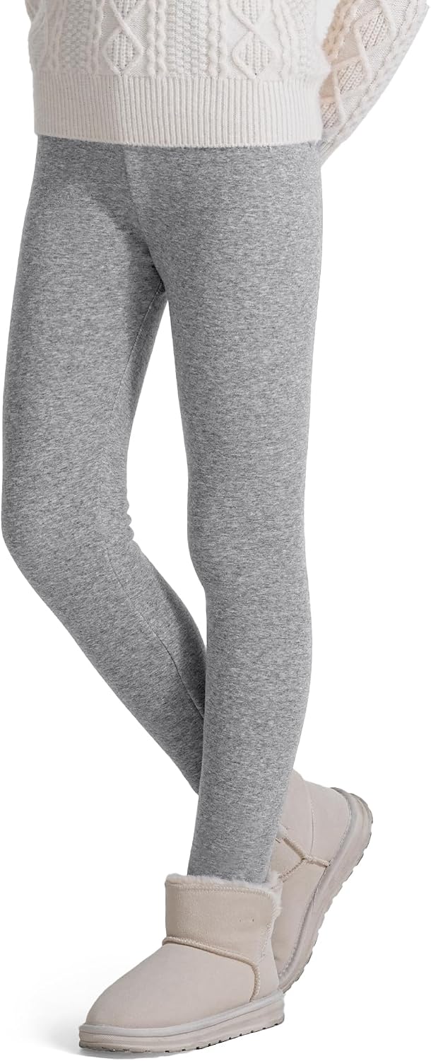Detalle de KEREDA Girls’ Fleece-Lined Leggings, Ages 3–14