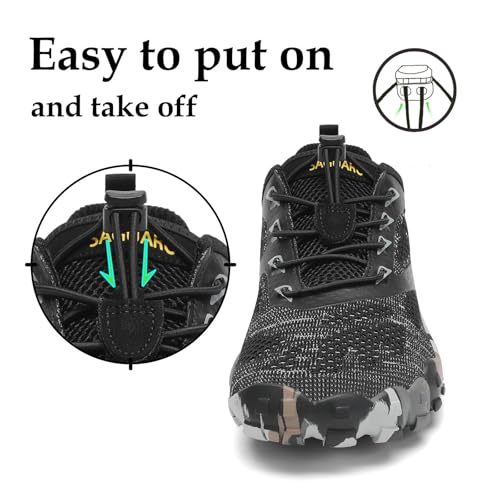 Detalle de SAGUARO Zapatillas Barefoot para Hombre y Mujer – Minimalistas para Deportes Acuáticos (Negro, 38 EU)