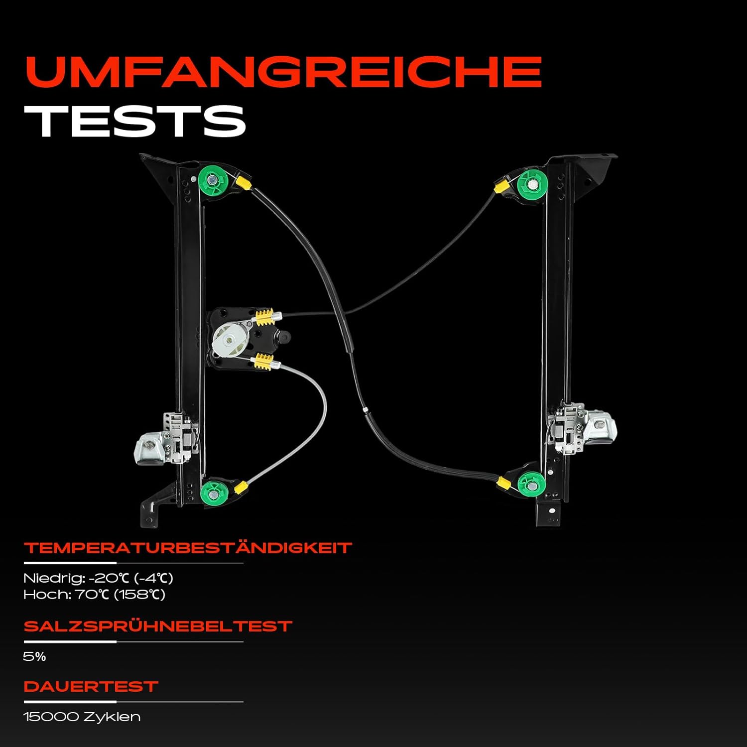 Thumbnail 4 de Frankberg elektrischer Fensterheber vorne rechts – 2/3-Türer (kompatibel EM0/1, 2003–2009) Ersatz mit Produktnr. 8201010931