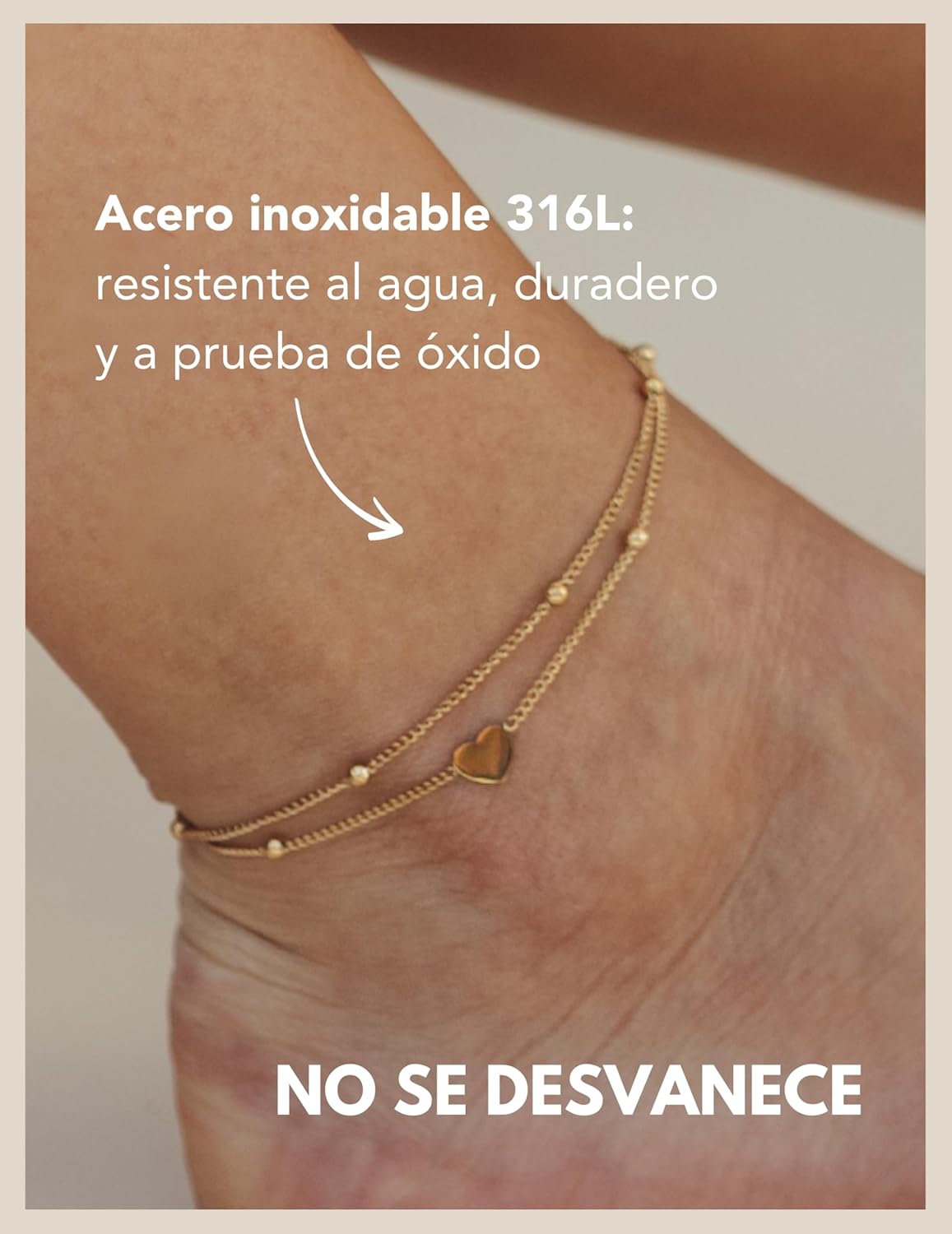 Thumbnail 2 de Cadena de tobillo ajustable 22-27 cm 🎀