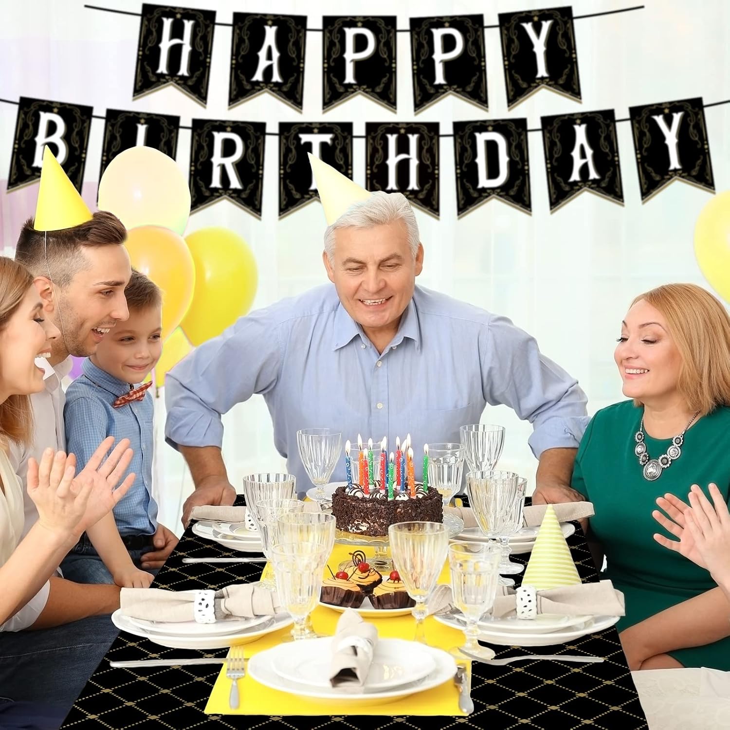 Thumbnail 6 de Gatherfun Birthday Party Supplies: Disposable Paper Plates, Napkins, Cups, Tablecloth & Banner (Serves 25)