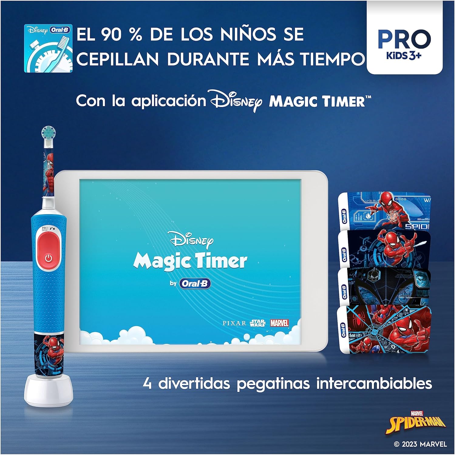 Detalle 2 de Oral-B Pro Kids Spider-Man 1 cabezal