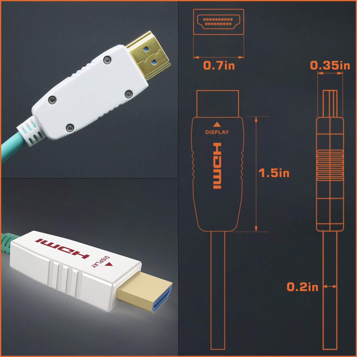 Thumbnail 4 de RUIPRO 8K Fibre Optic HDMI Cable 10M – HDMI 2.1, 48Gbps, 8K@60Hz / 4K@120Hz