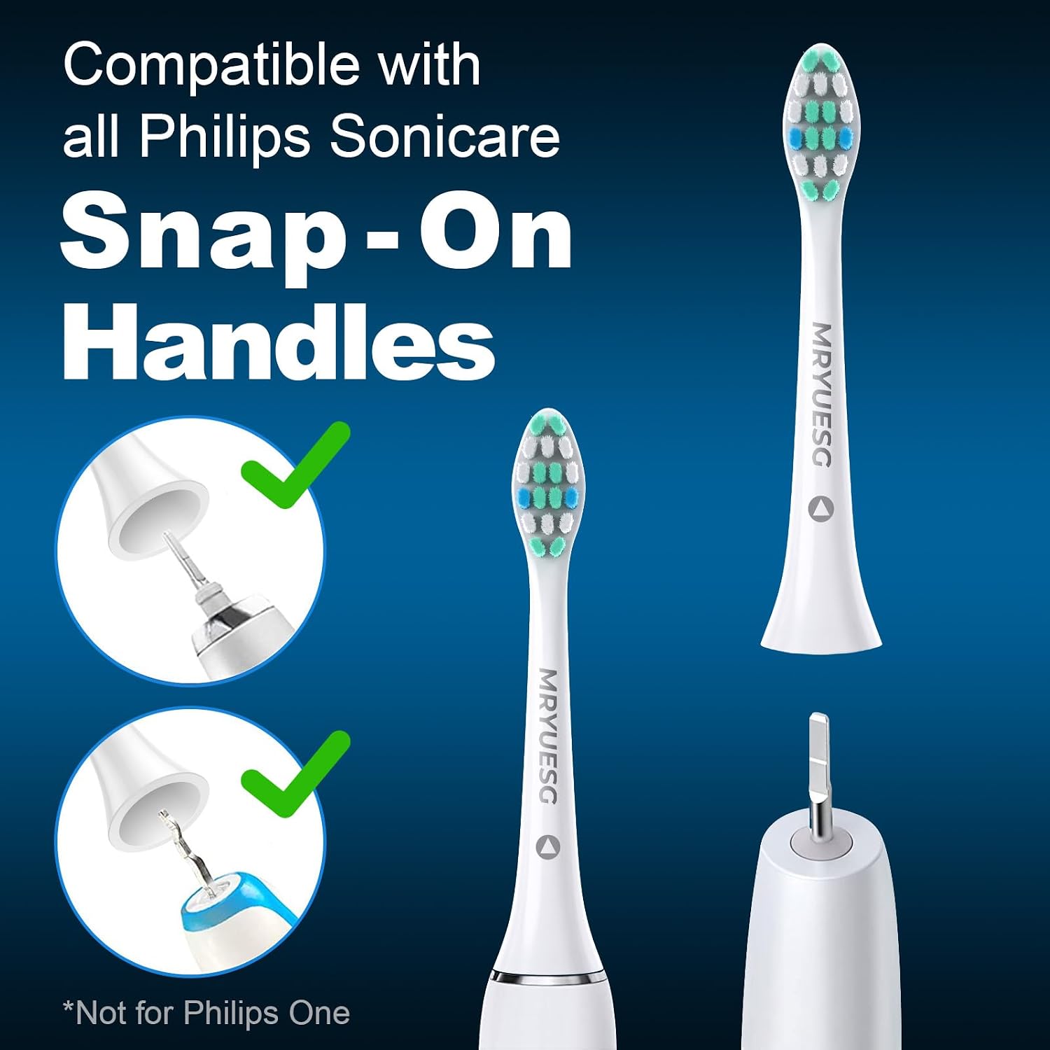 Detalle 2 de MRYUESG Replacement Toothbrush Heads 10 Pack 🪥