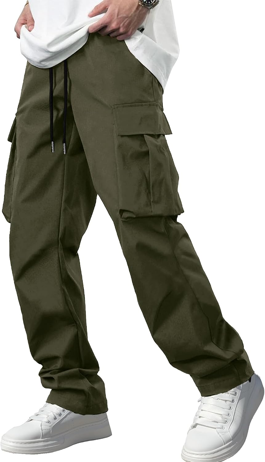 Detalle de Comdecevis Men's Cargo Pants in Polyester