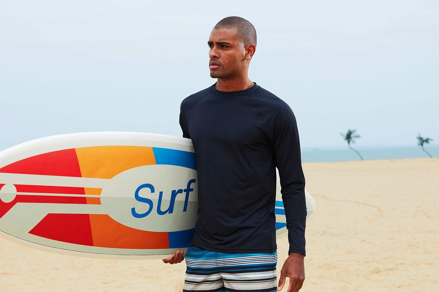 Thumbnail 2 de Men's Long Sleeve Swim Shirt Rash Guard, UPF 50+, Quick-Drying, Moisture-Wicking