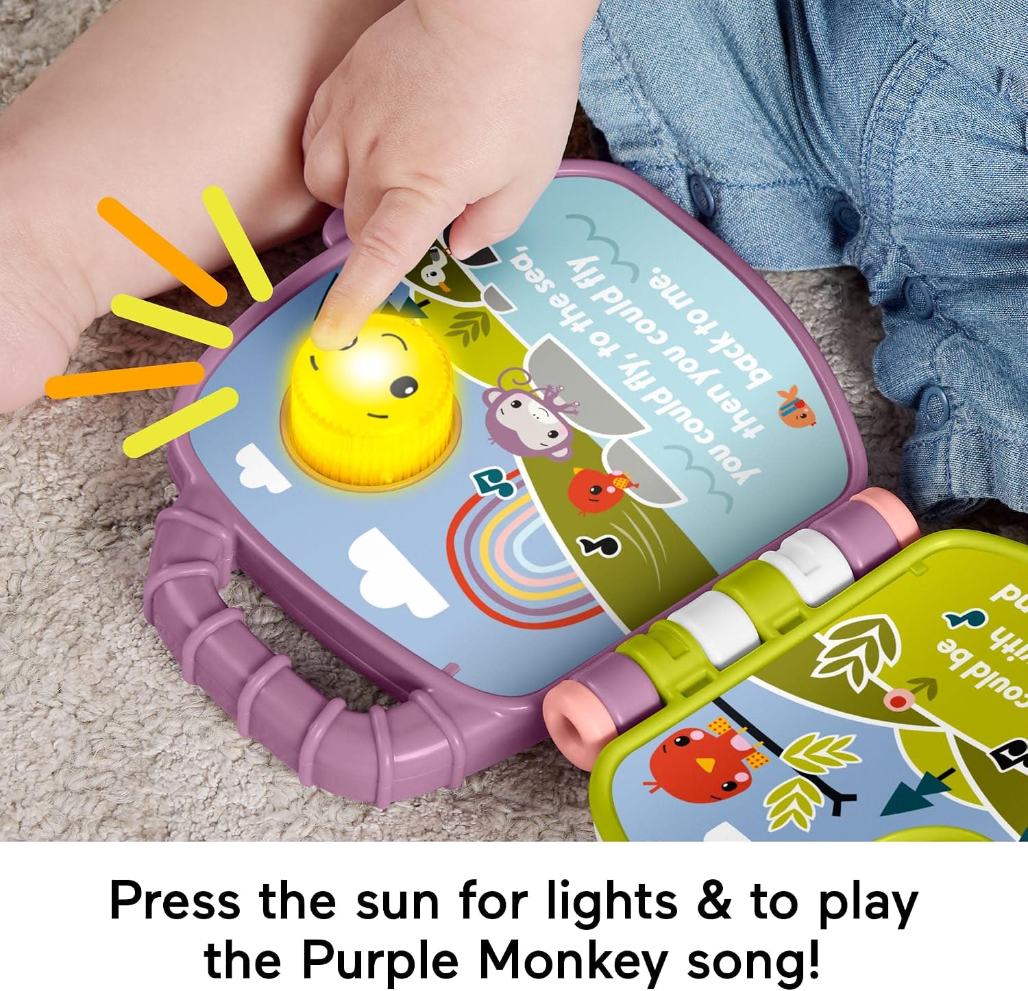 Thumbnail 2 de Fisher-Price Purple Monkey Musical Storybook