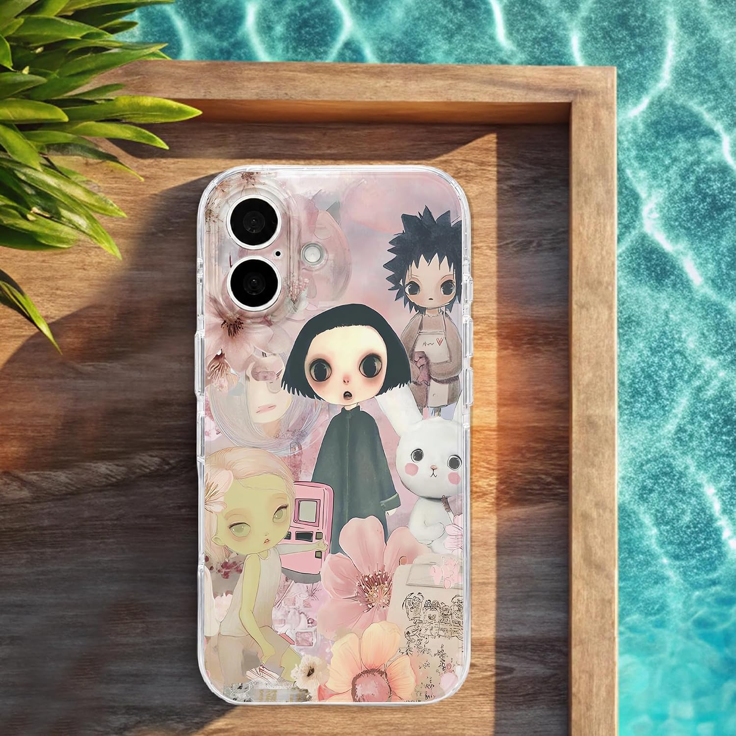 Detalle 1 de GEQCDBN iPhone 17 TPU Case, Kawaii Collage Print, Slim Protective Cover