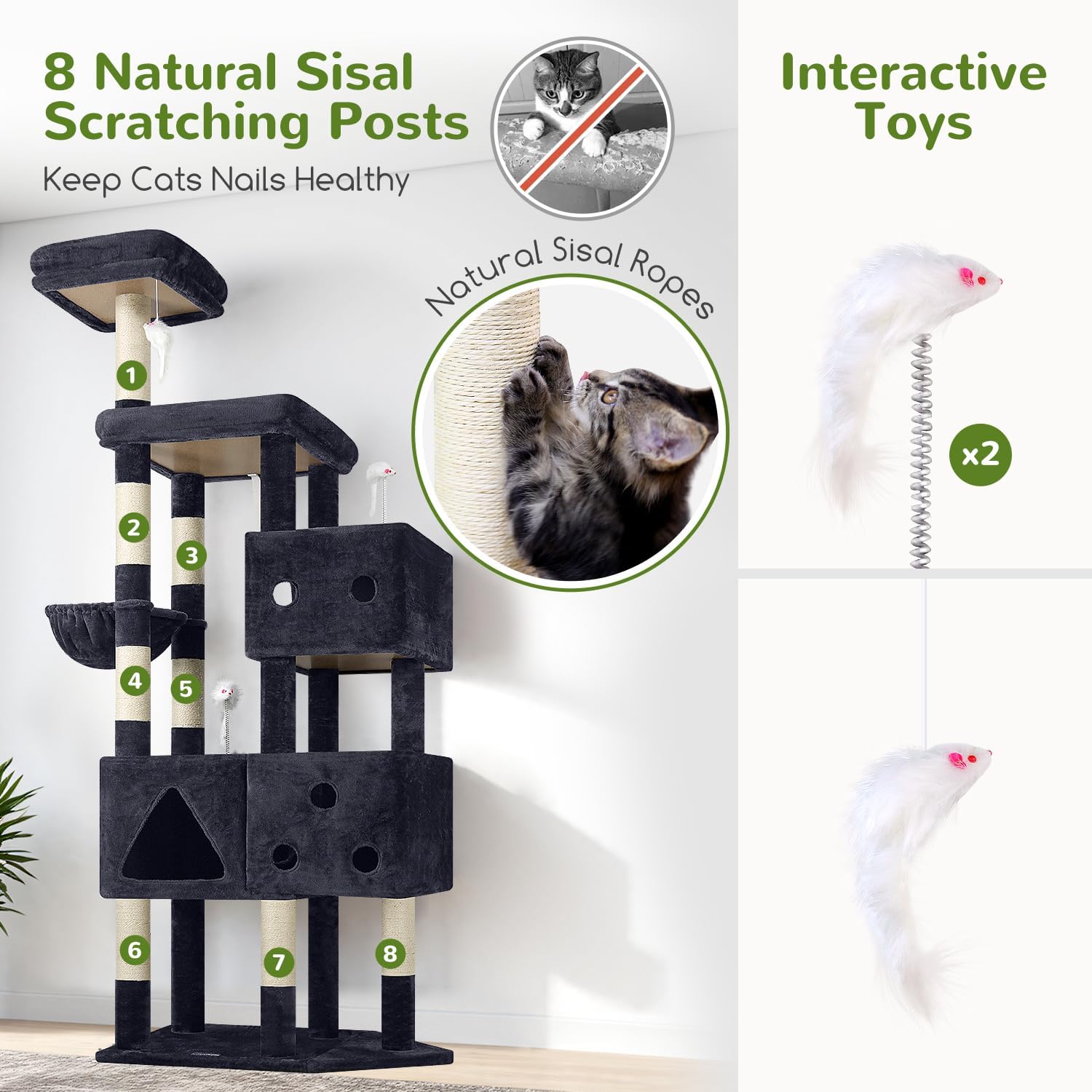 Detalle 2 de Globlazer Cat Tower, 81-Inch