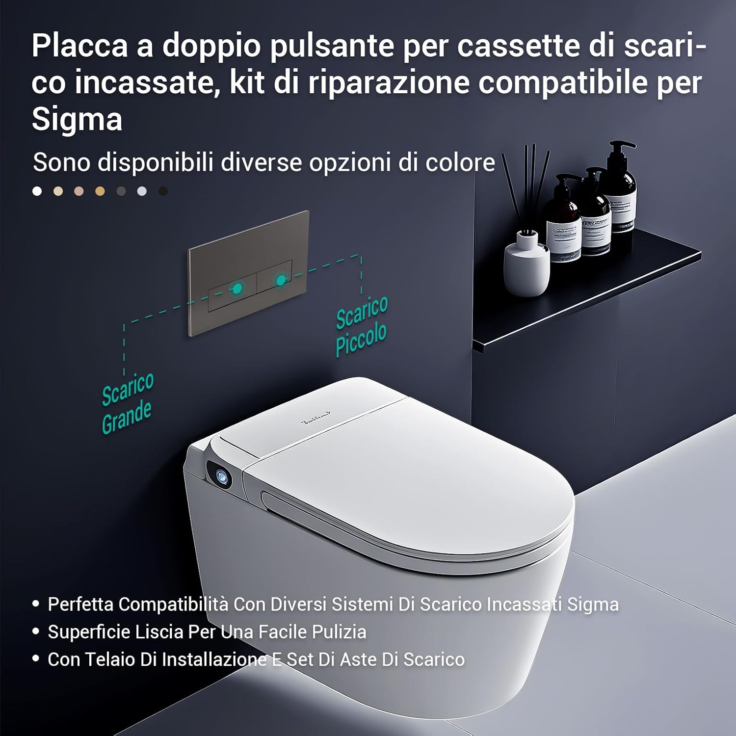 Thumbnail 1 de Empyreal Placca di controllo per cassetta di scarico: compatibilità ampia e design modulare