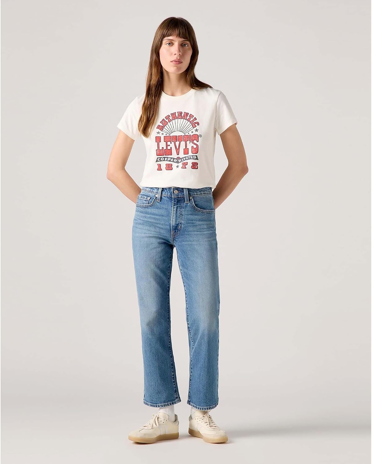 Detalle 2 de Levi's 725 Bootcut Ankle Jeans Mujer