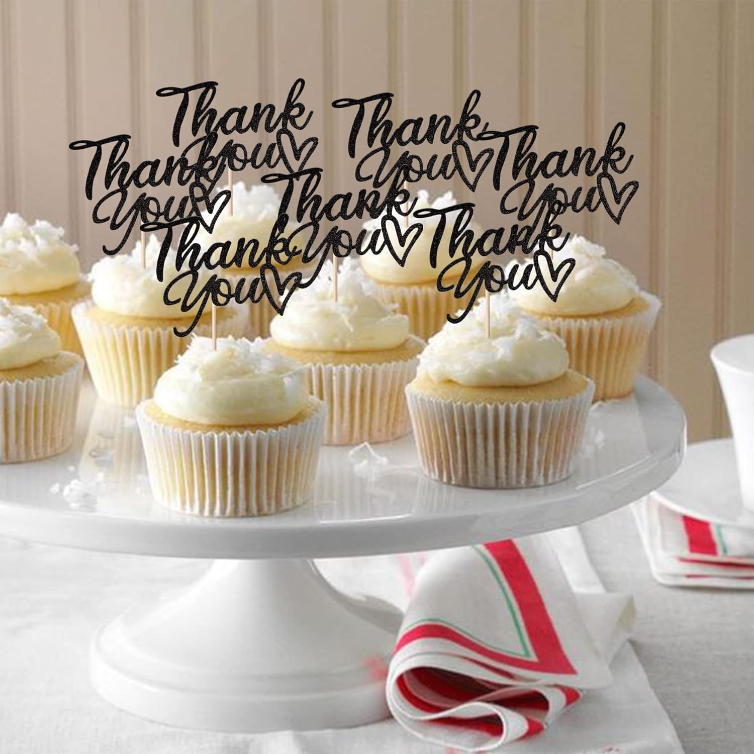 Thumbnail 5 de SYKYCTCY Thank You Cupcake Toppers 24 🎂