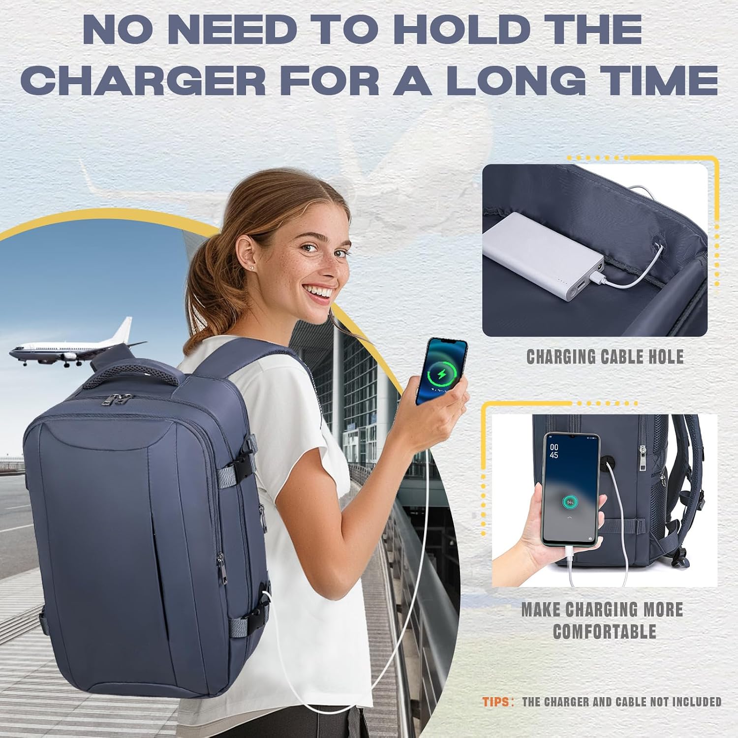 Thumbnail 3 de VMIKIV Zaino 40x30x20 per Ryanair – Zaino da viaggio 24L con scomparto laptop 14" e tasche multiservizio