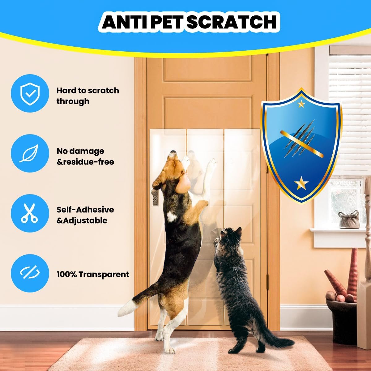 Detalle 2 de Petslucent Door Protector 20cm x 3m tape 🐾