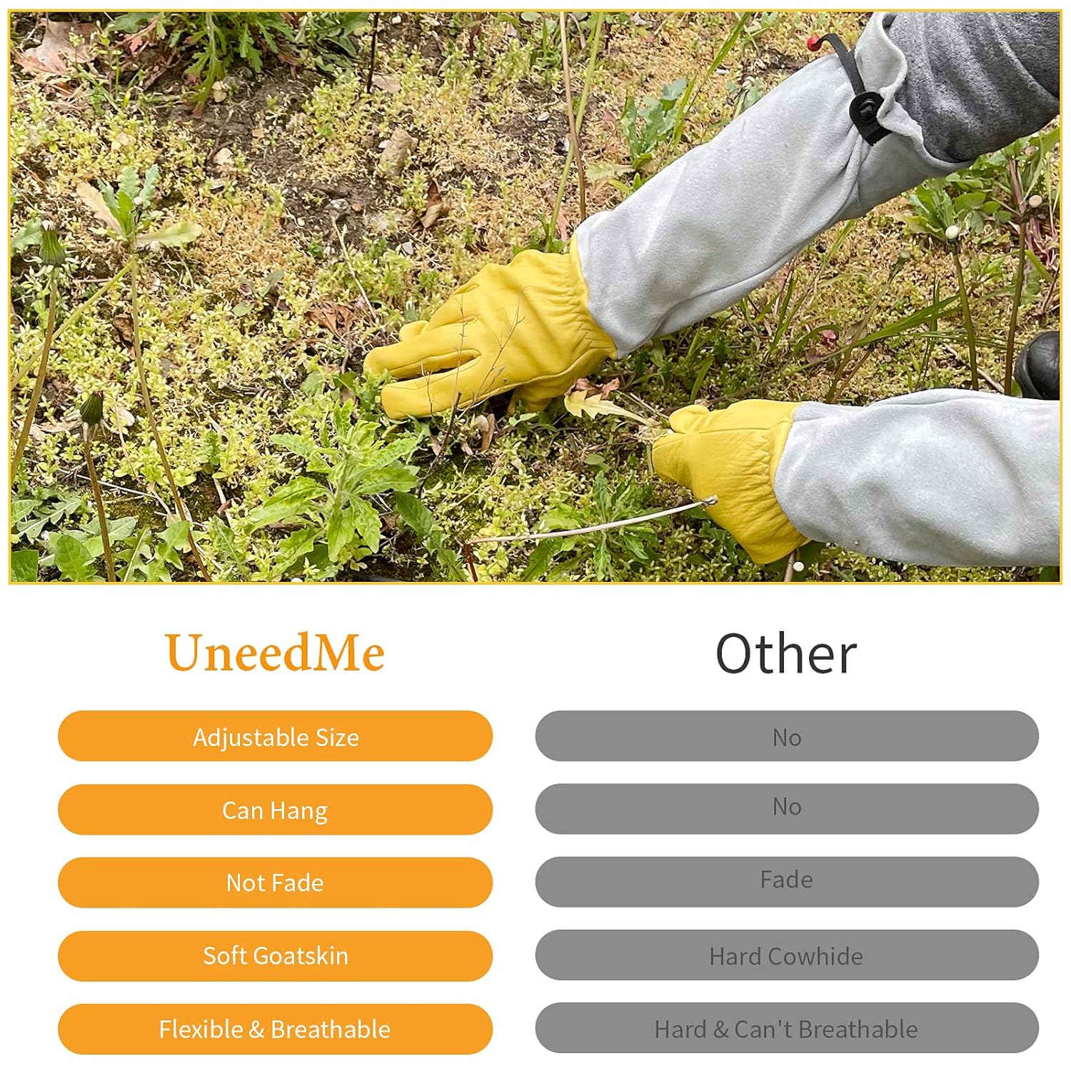 Thumbnail 2 de UneedMe Guanti da giardino in pelle: protezione extra per rose, rovi e piante spinose