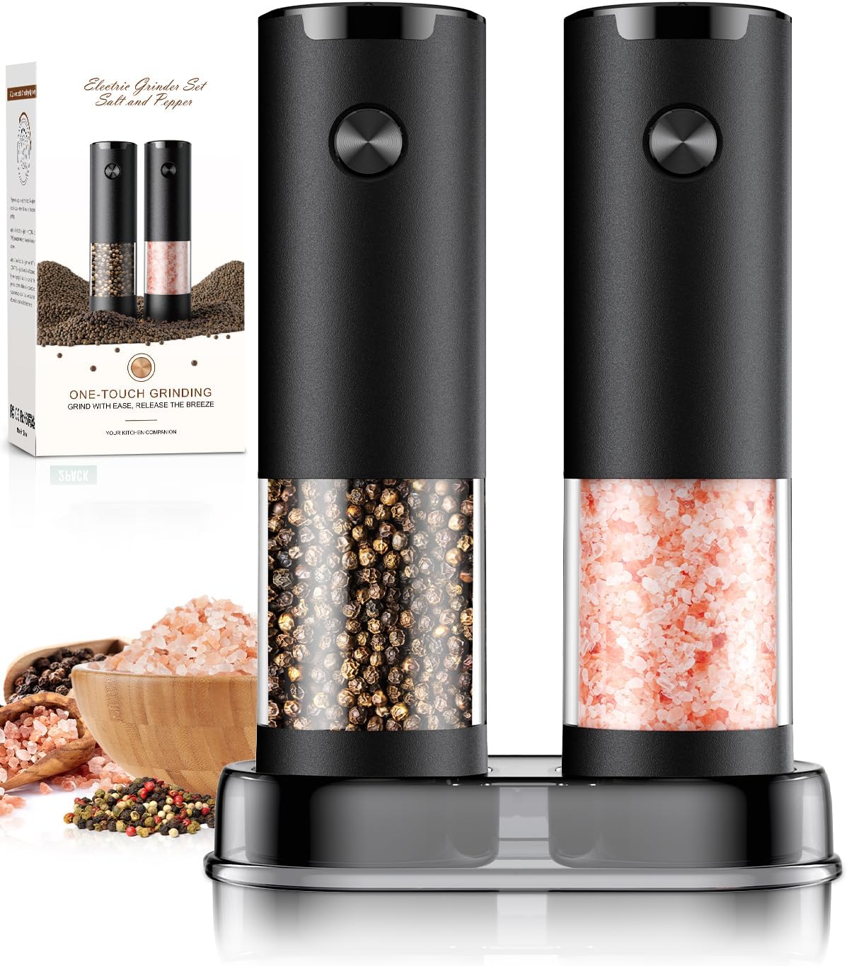 Detalle de Electric Salt and Pepper Grinder Set 2-Pack ⚖