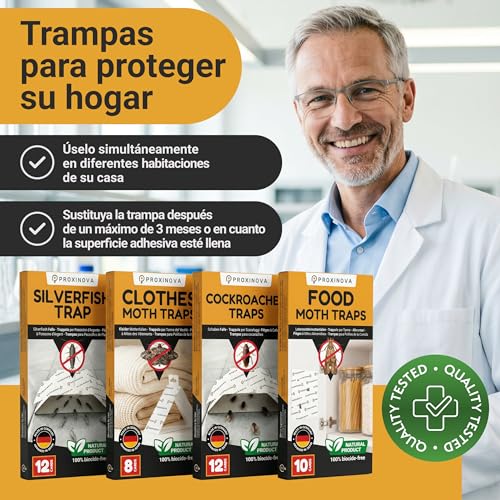 Thumbnail 8 de Proxinova Trampas polillas de Alimentos (12 unidades) – Vigilancia discreta, sin tóxicos y sin biocidas