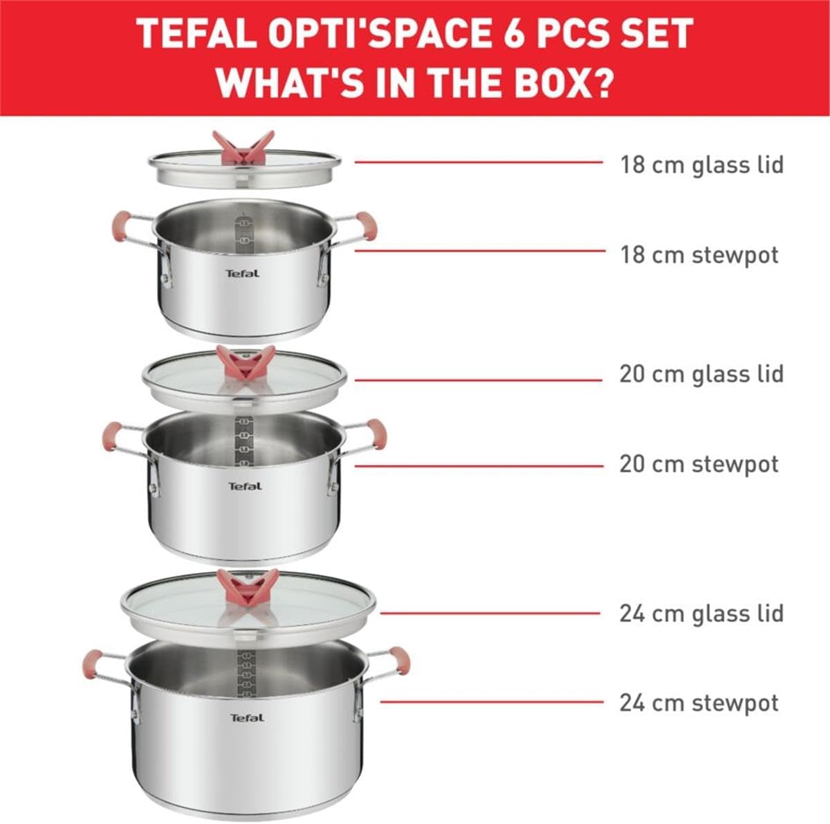 Thumbnail 5 de Tefal Opti’Space faitouts 18/20/24 cm ⚙