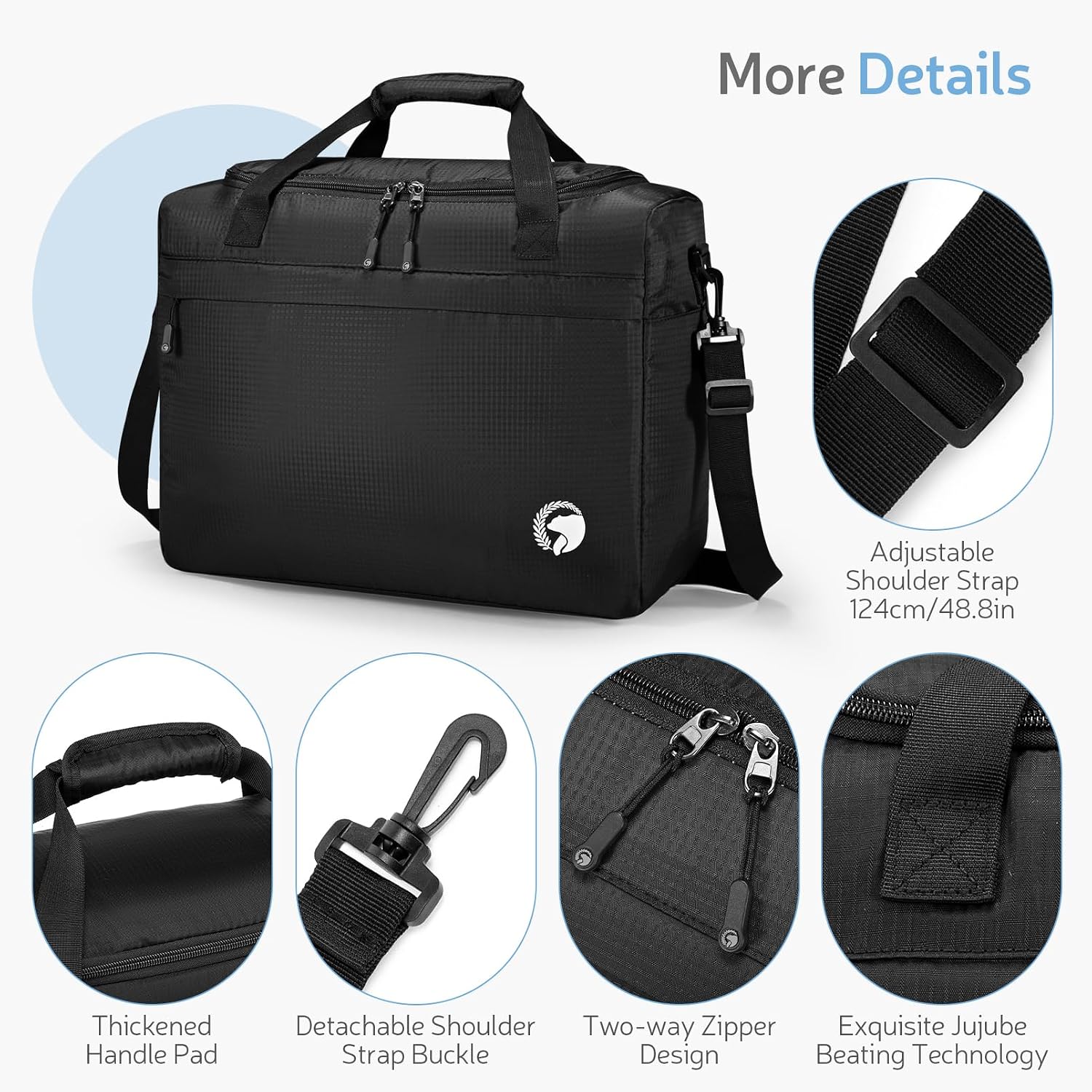 Thumbnail 3 de YOODI 18L Underseat Cabin Bag, 40x30x15cm Foldable Waterproof Duffle