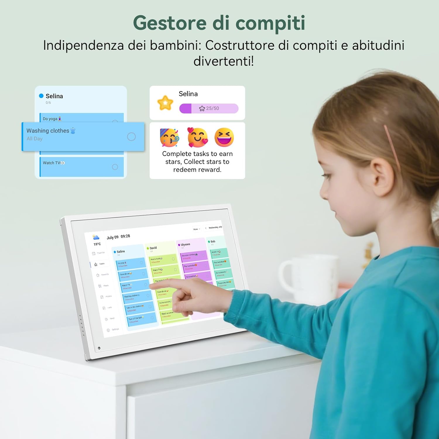 Thumbnail 3 de TABWEE P10 10.1" Calendario digitale