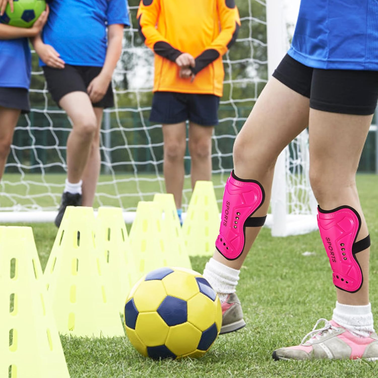 Thumbnail 4 de Kids Shin Pads Football Ankle Protection