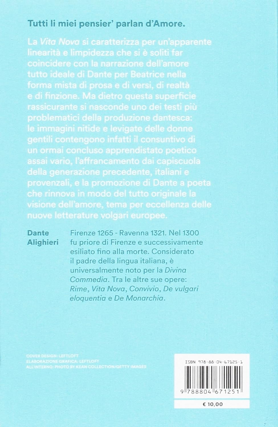Detalle 2 de Vita nova – italienskspråkig tryckt bok, 12,1 × 1,1 × 18,6 cm