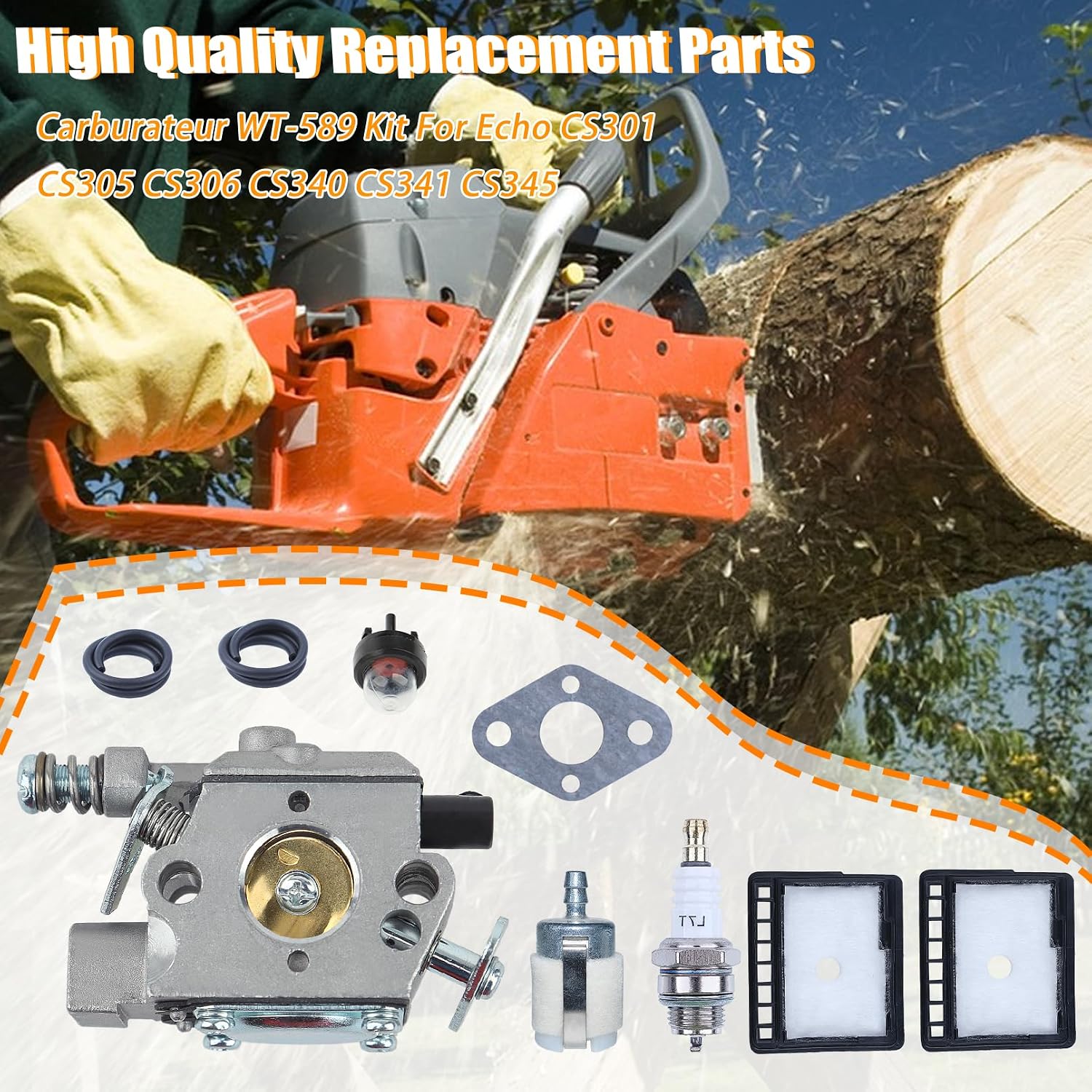 Thumbnail 1 de Mtanlo WT-589 carburetor kit for Echo chainsaws ⛽