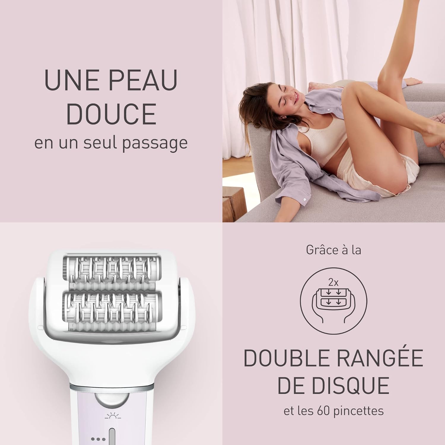 Thumbnail 1 de Panasonic ES-EY30-V503 épilateur Wet & Dry sans fil double disque (60 pinces) violet
