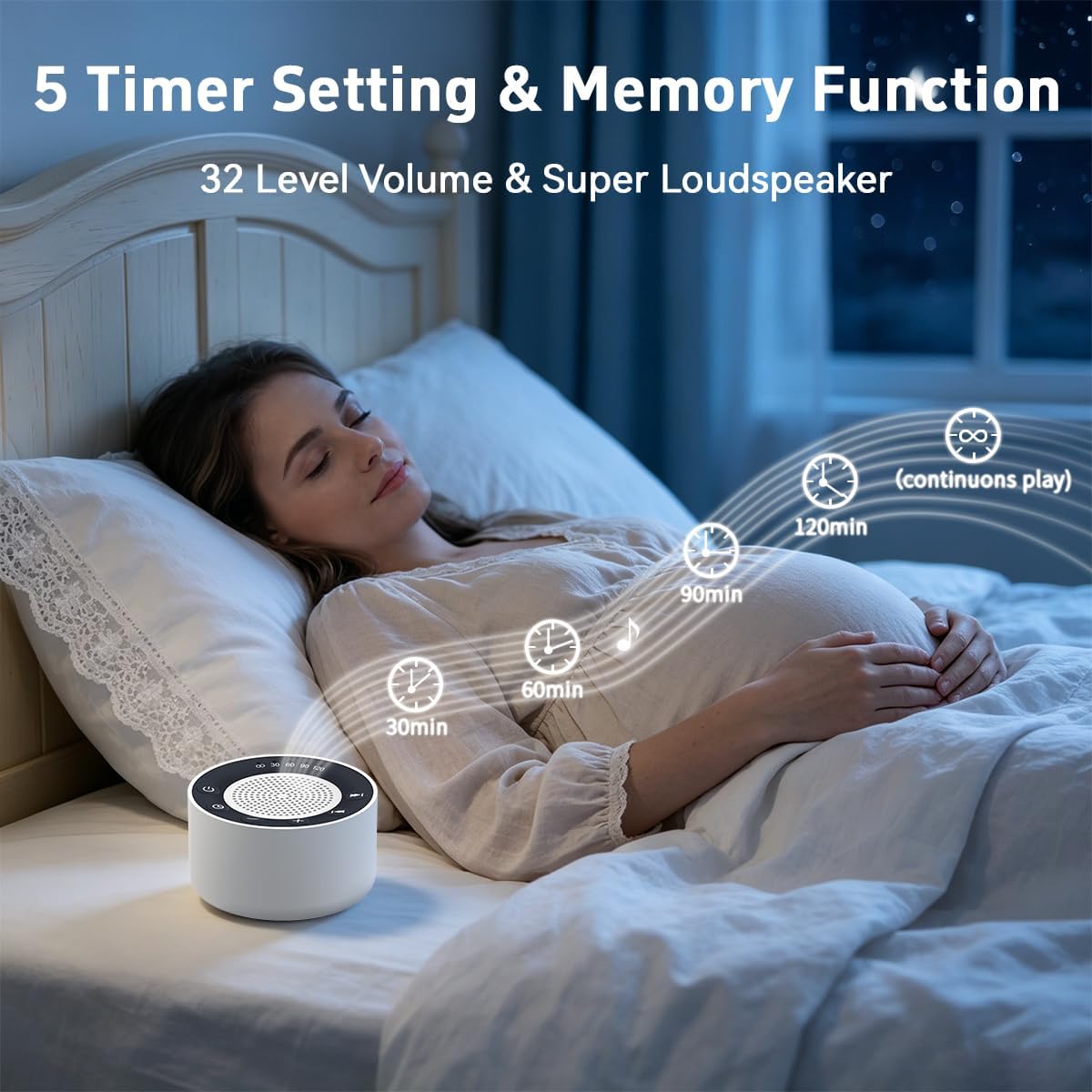 Detalle 2 de Portable White Noise Machine with 30 Sounds