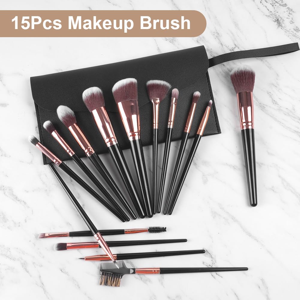 Detalle 2 de Vicloon Pinselset Makeup 15-teilig