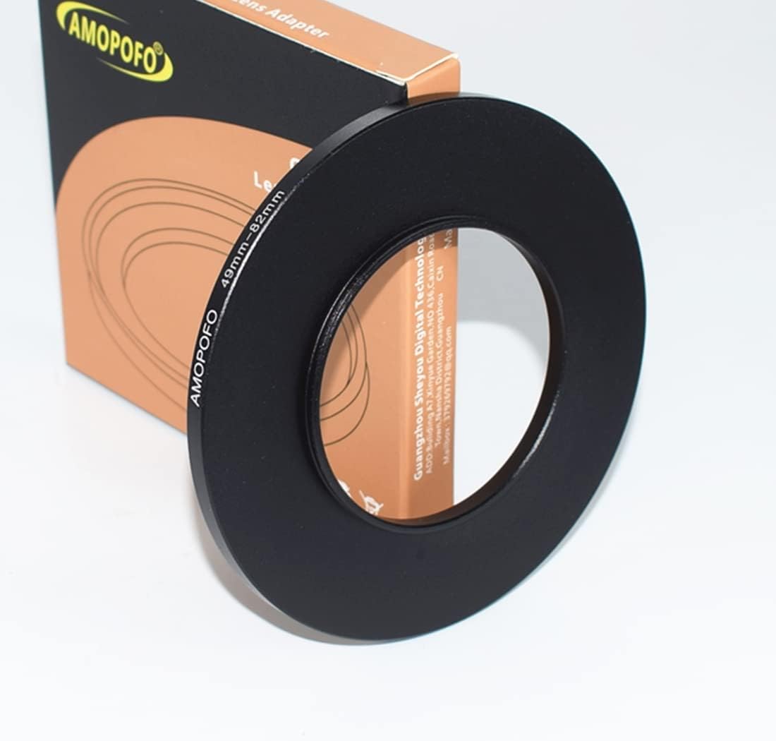 Detalle de AMOPOFO 49mm to 82mm Camera Filter Ring – Step Up Ring for UV/ND/CPL Filters