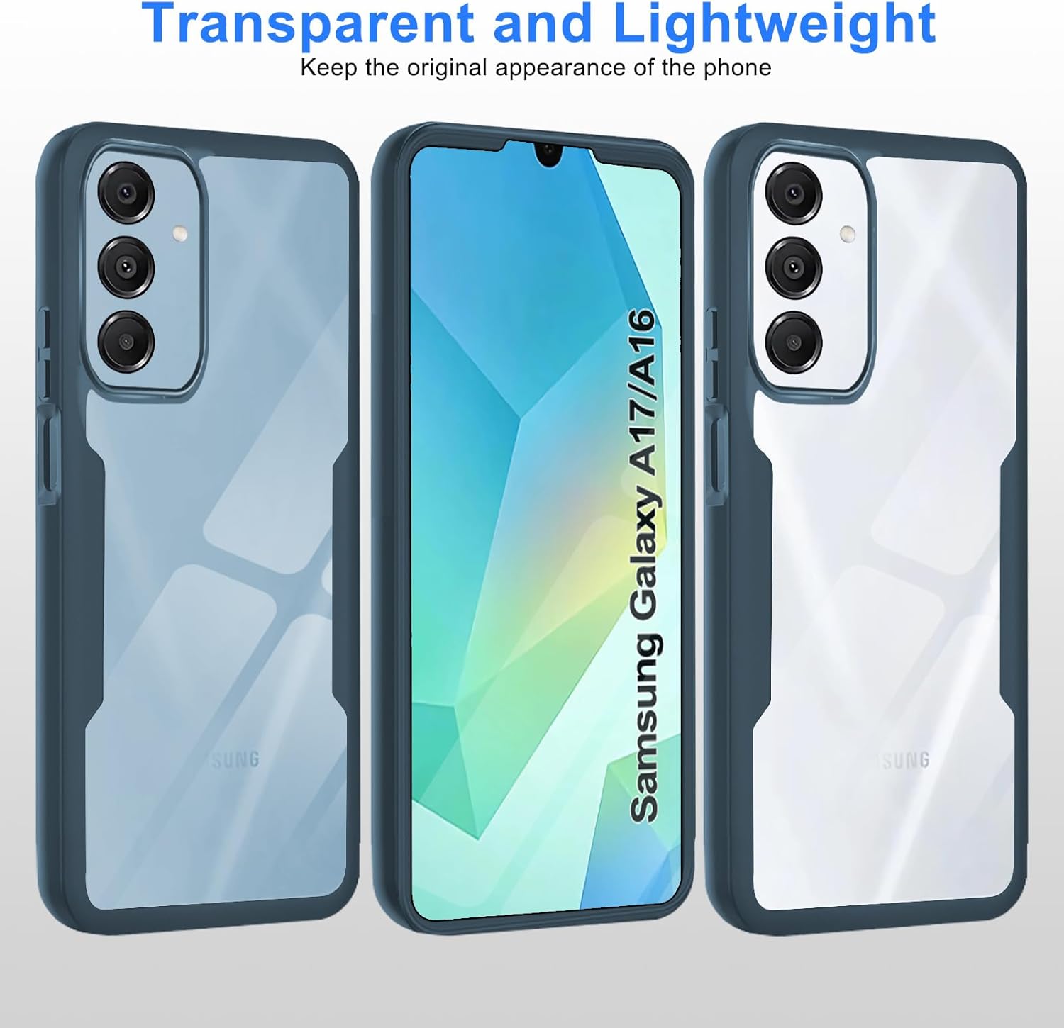 Thumbnail 6 de WeiCase Hülle für Samsung A17 / A16 4G/5G – Transparente 360° Schutzhülle mit Displayschutz, ultradünn (Grün)