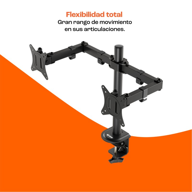 Detalle 2 de PcCom Essential Soporte 2 Monitores 9 kg