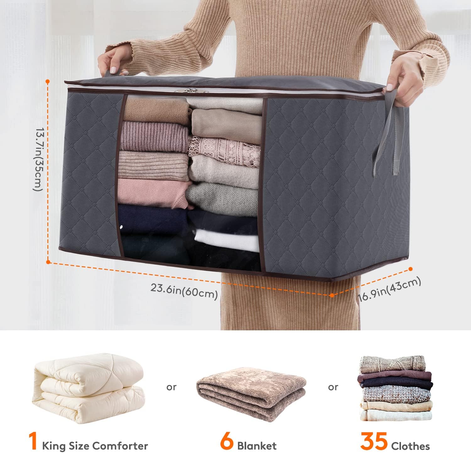Detalle de Lifewit Bolsa de almacenamiento 90 L