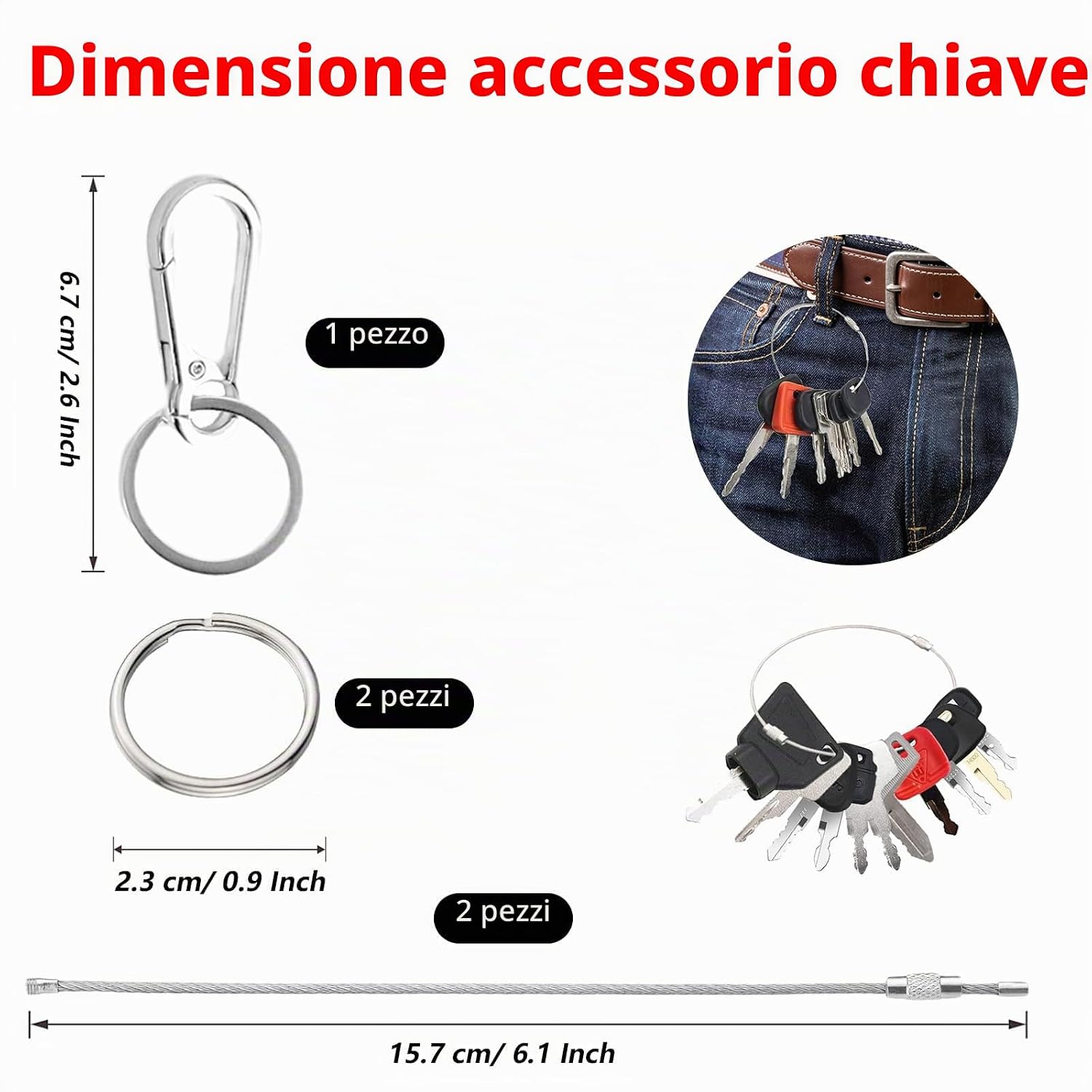 Detalle de Set di 18 chiavi di accensione universali per escavatore, trattore e motore – kit di ricambio affidabile