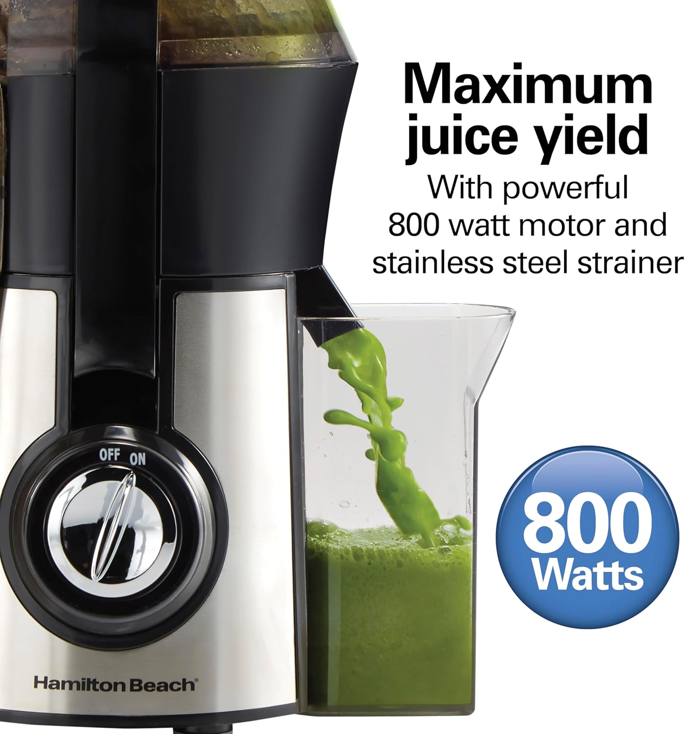 Thumbnail 3 de Hamilton Beach Juicer Machine with 3" Big Mouth Feed Chute (800W)