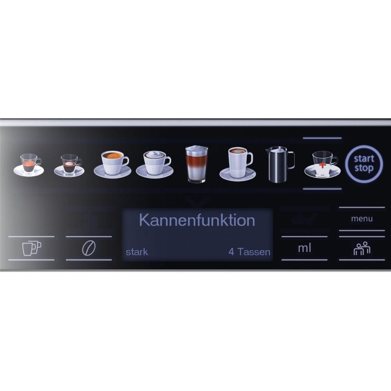 Detalle de Cafetera Espresso Siemens TE657F09DE: 1,7 L, 1500 W con molinillo integrado y espumador